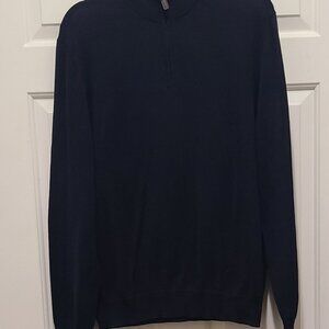 Jos. A. Bank Traveler Quarter Zip Pima Cotton Long Sleeve Sweater